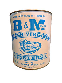 B & M Brand Oyster Tin Can Gallon