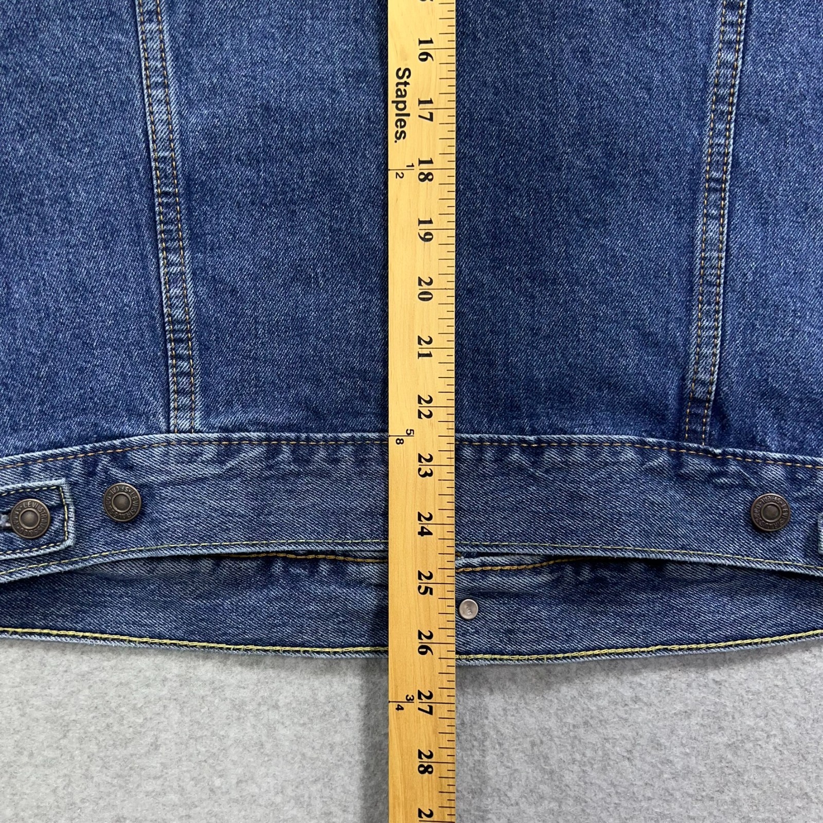 Levi's Jean Jacket Men's Large Blue Denim Trucker Type 3 Outdoor Workwear Biker