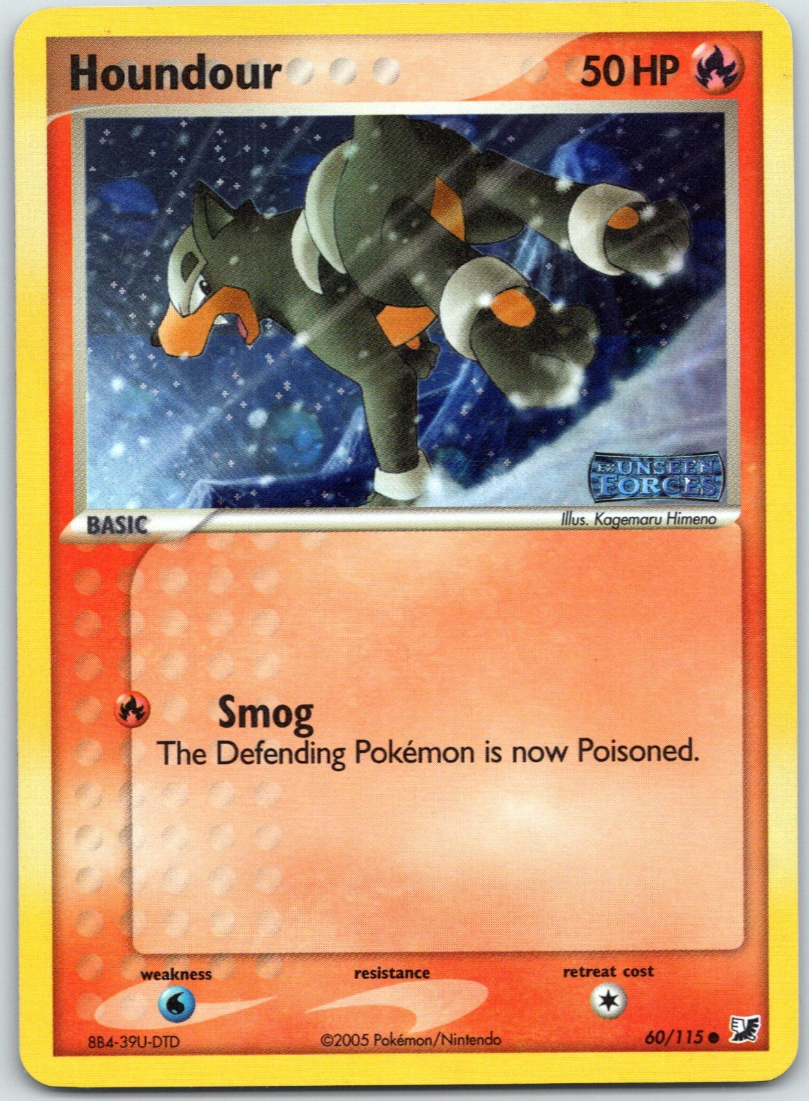 Houndour 60/115 Unseen Forces - 2005 Pokemon NM Reverse Holo