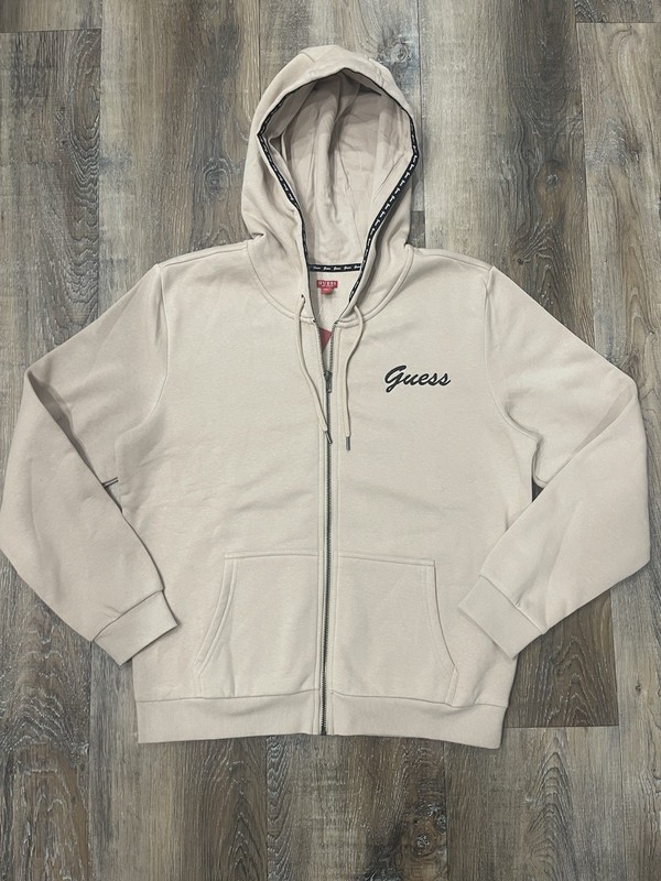Women’s Guess Full Zip Tan/Beige Hoodie, NWT!