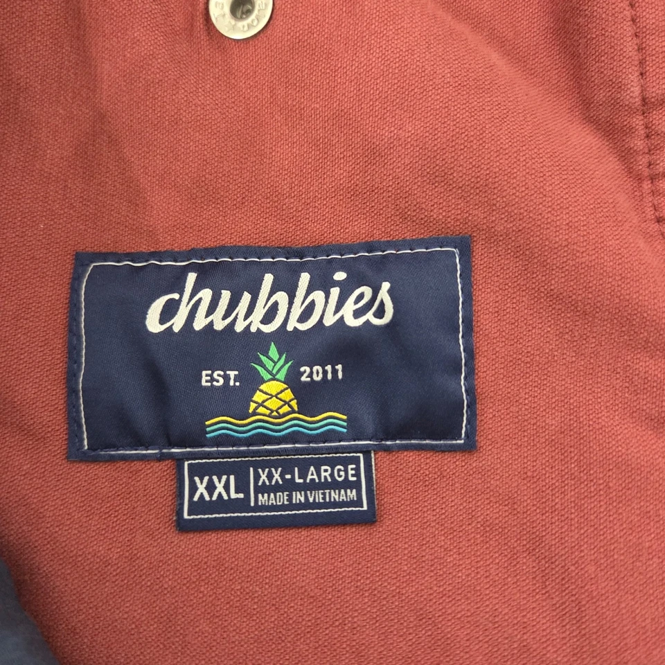 Pantalones Cortos Chubbies Para Hombres Rojo Óxido Pana Cordón Talla XXL Playa Vacaciones Foto 4 de 4