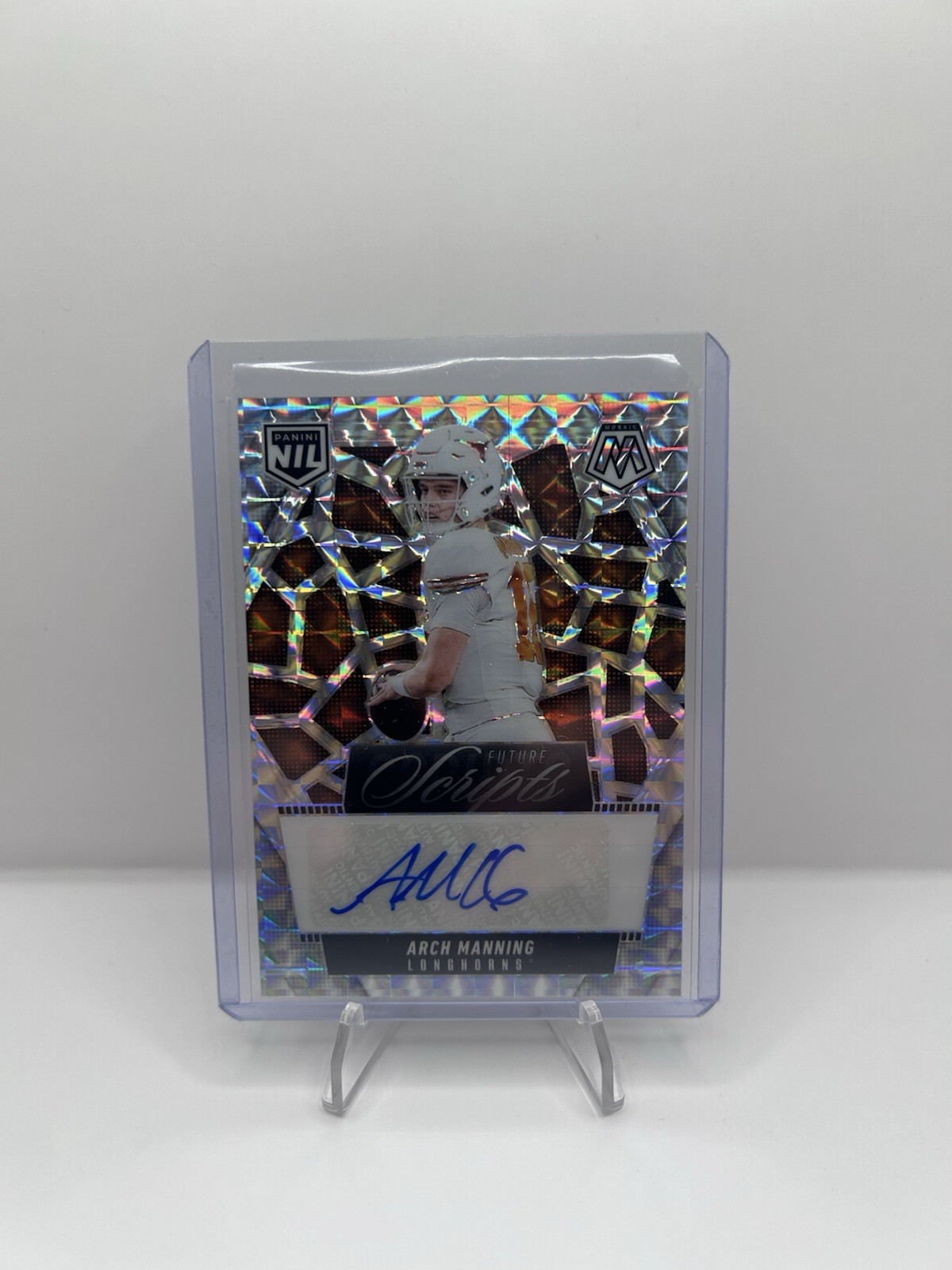 2025 Panini Mosaic NIL Future Scripts Arch Manning Texas Longhorns