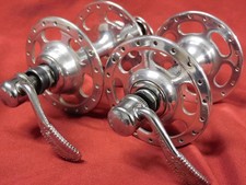 Mozzi e spiedini flangia alta vintage Campagnolo #1035 Nuovo Record 36H italiano