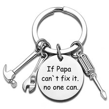 Papa Keychain from Grandson Granddaughter Funny Grandpa Key Chain from Grandk...