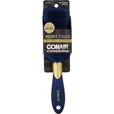 Conair Velvet Touch Multi-Heigh Bristle Detangling Hair Brush, Navy, 1-Piece