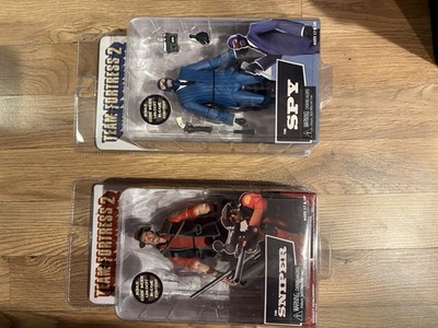 NECA Team Fortress 2 Spy & Sniper Action Figures Bonus Code In-Game Content(new)