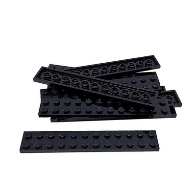 10 NEUE LEGO BAUSTEINE Plate 2 x 12 BRICKS Schwarz