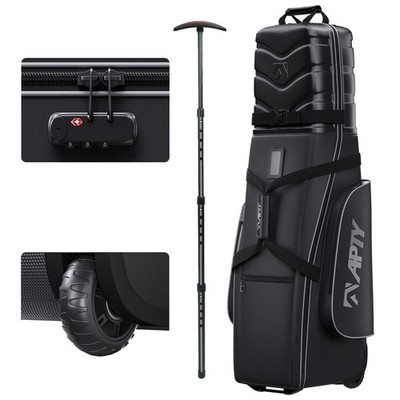 APTY Hard Case Top Golf Club Travel Bag with Wheels, Padded Golf Luggage Case...