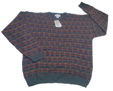 NOS Vintage Gianfranco Ruffini Sweater Men XL Italy Pueblo 90 Retro Grandpa Knit