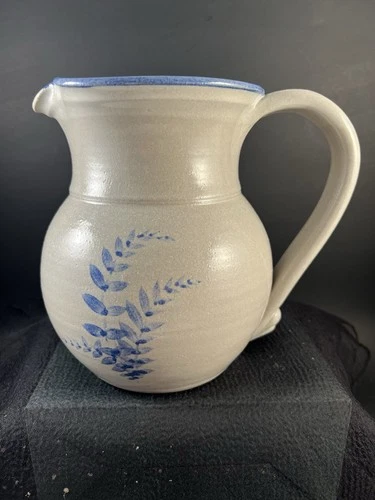 Red Wing Stoneware Company Blue Leaf Pitcher Falconer Line