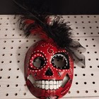 Day of the Dead Full Face Skull Infernal Heart Halloween Masquerade Mask Red