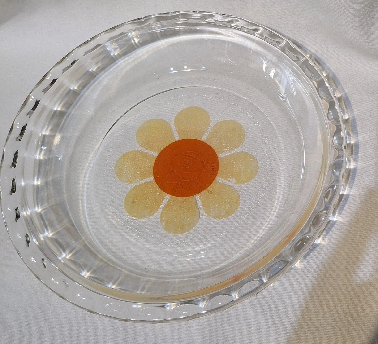 Vintage Agee Purex Daisy Flower Pie Dish Made In Australia