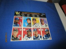 2000 Fleer Diamond Skills Baseball Card Sheet Cal Ripken Derek Jeter Piazza