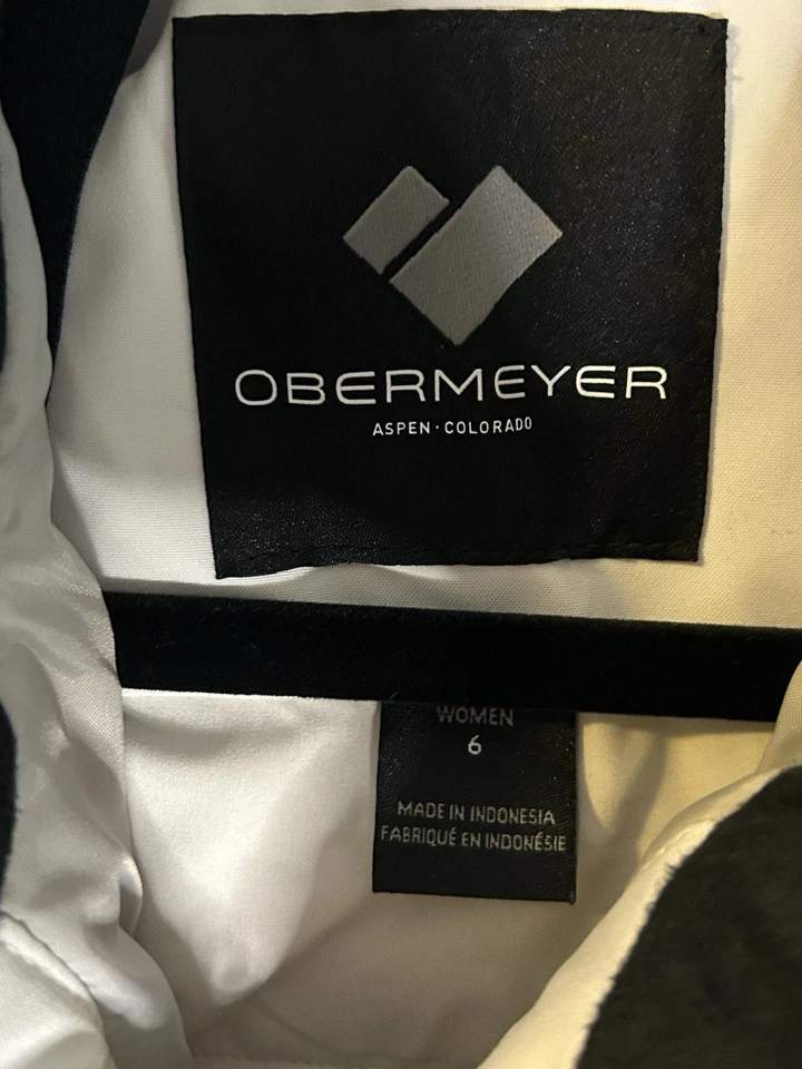 Obermeyer First Chair Ski Jacket White Black Women’s 6 Waterproof Insulated - Image 3 of 4