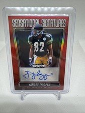 2025 Panini Prizm Black Yancey Thigpen Auto Red /99 Steelers