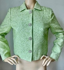 NWT St John Knit Size 10 Jacket Lime Green