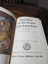 King Arthur & His Knights At The Round Table Illus. Jr Ed. 1950 Grosset & Dunlap