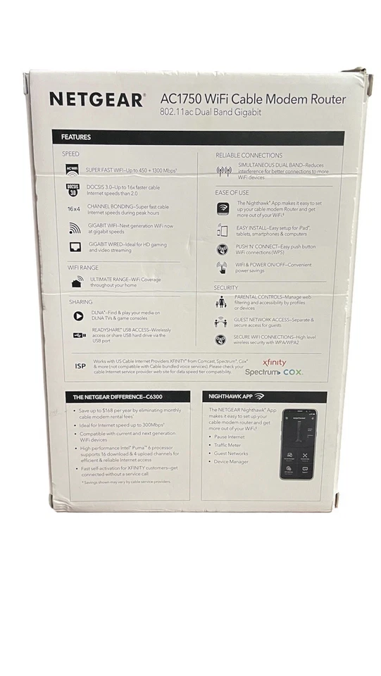 NETGEAR AC1750 680 Mbps 4 Port Gigabit Wireless AC Router- New / damage box. - Image 3 of 4