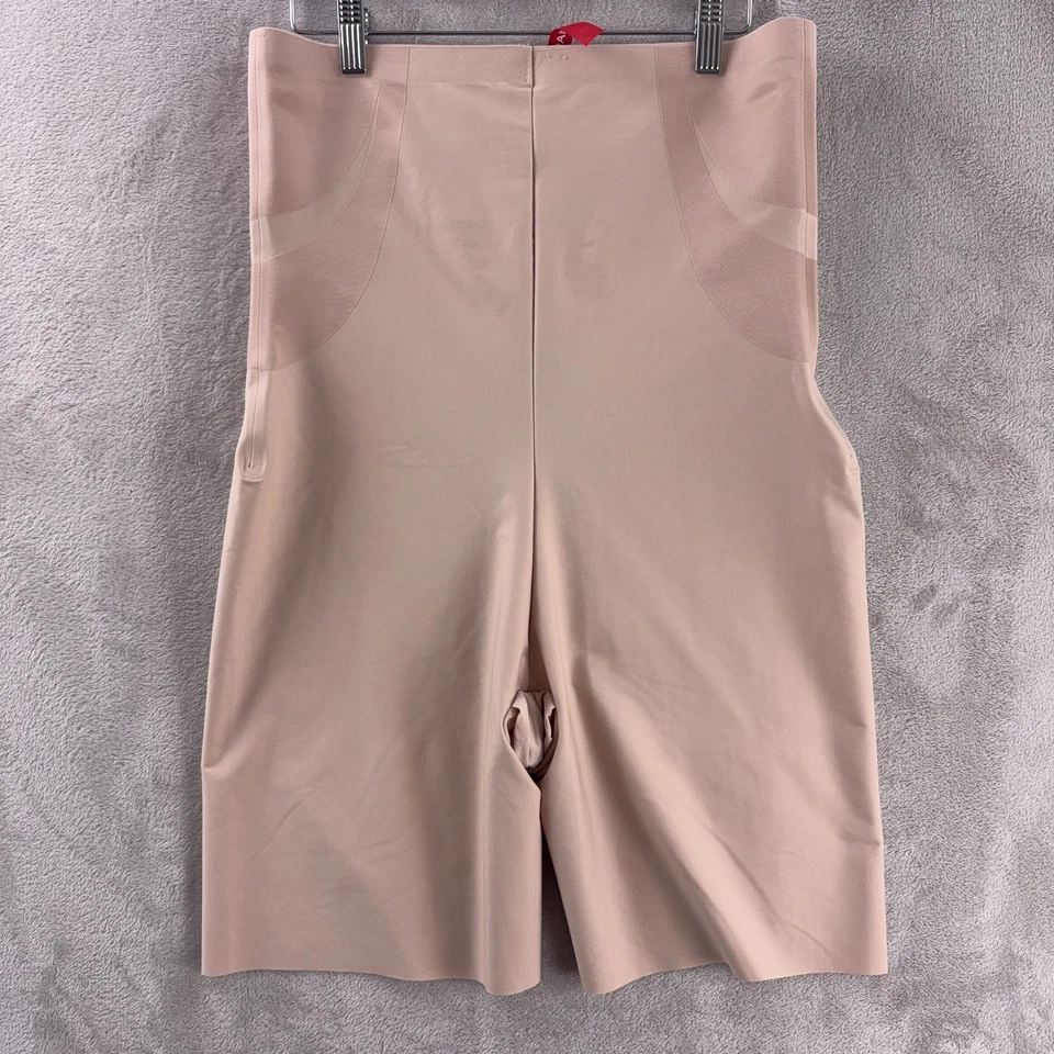 Pantalones cortos Spanx Shapewear para mujer talla 1X beige champán cintura alta medio muslo Foto 2 de 4