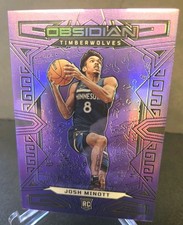 Josh Minott 2022-23 OBSIDIAN PURPLE FLOOD RC 08/49 HIS JERSEY NUMBER!! 1/1 MINT
