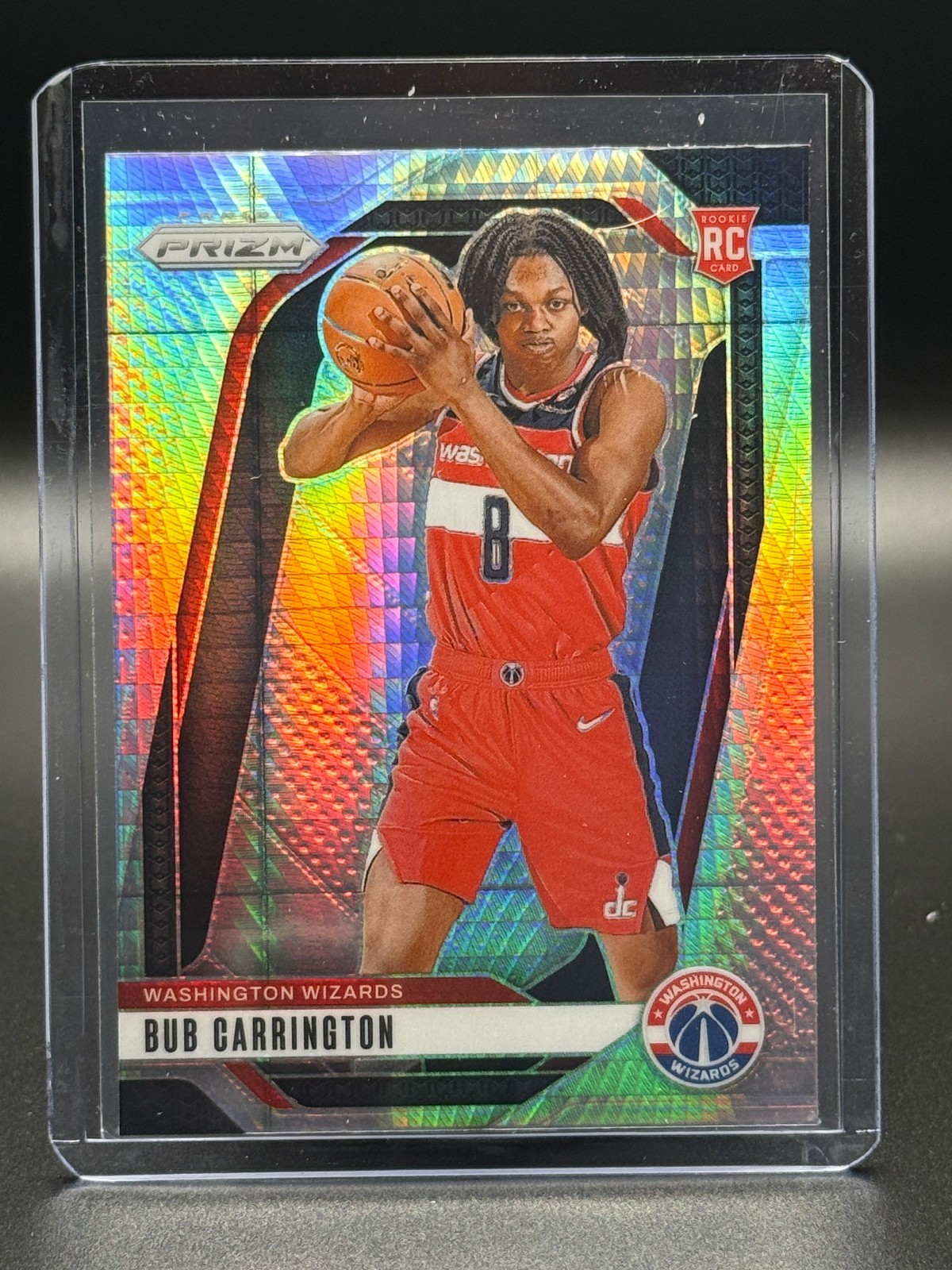 2024-25 Panini Prizm- Bub Carrington #244 Hyper Prizm (RC)