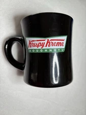 Krispy Kreme Doughnuts Diner Coffee Mug  Black w/Logo 8 oz Thick Souvenir C88