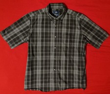 George Men's Classic Fit Plaid Short Sleeve Button-Up Shirt Size M 38-40 