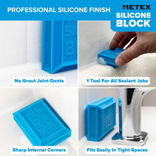 Silicone Block - 5 in 1 Easy Grip Sealant Shaping & Finishing Caulking Tool -...