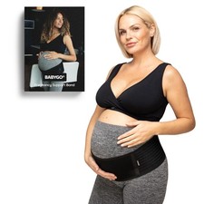 BABYGO&reg; Pregnancy Belly Band, Lightweight Support Belt One Size, Black