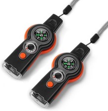 Emergency Survival Function Whistle, Outdoor Small, Orange Black 2