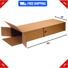 BFHD18645FOL Guitar Cardboard Boxes,18" x 6" x 45", Side Loading Corrugated