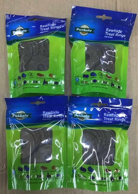Pet-Safe Busy Buddy Gnawhide-Refill Rings Rawhide Dog Treat Bristle And Bouncy