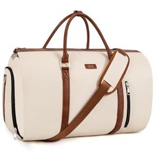 Convertible Garment Duffle Bags for Travel - Carry On Garment Bags 1-Off White
