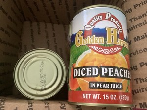 4 cans Golden Harvest Diced Peaches in Pear Juice 15oz. BBD July 2026