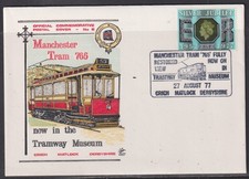 Great Britain Tramway 1977 Manchester Tram #765  Dawn  Souvenir Cover