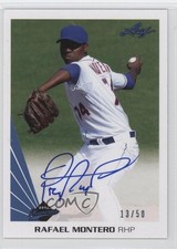 2013 Leaf Memories Auto Blue 13/50 Rafael Montero #A-RM1 Auto 0t3