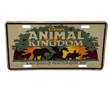 Walt Disney World Animal Kingdom Opening Year 1998 Car License Plate Vintage 90s