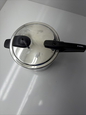 #ad Vintage 7.5 L T FAL Stainless Steel Stove Top Pressure Cooker Nice $39.99