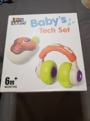 iPlay iLearn Baby's Tech Set Musical Activity Toy Mouse & Headset 6 Months+