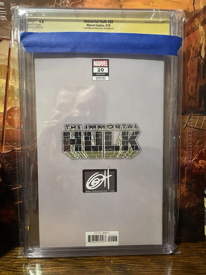 Marvel Comics Immortal Hulk #20 CGC Signature Series 9.8 firmado por Greg Horn Foto 3 de 3