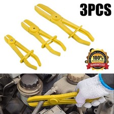 3pcs Flexible Hose Clamp Plier Yellow 12 To 34 Radiator Brake Pipe Tool