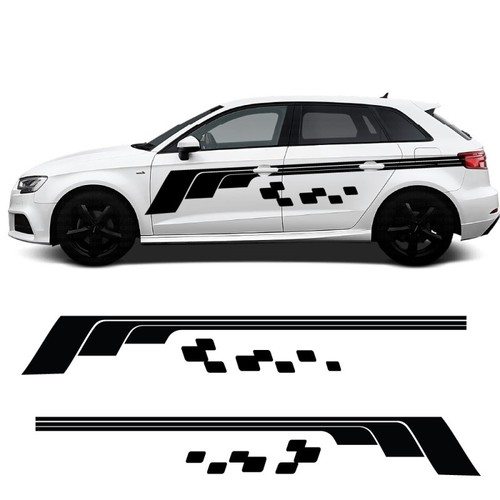 Generico 2X Strisce Adesive Fiancate Laterali Ricambio Compatibile Con Audi Q2 Adesivi Vari Colori Disponibili Stickers Accessori Auto Pellicole - Foto 7