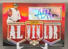 💥Topps 2010 Triple Threads Autograph Relic CC Sabathia #TTAR-CS /18 Yankees SP