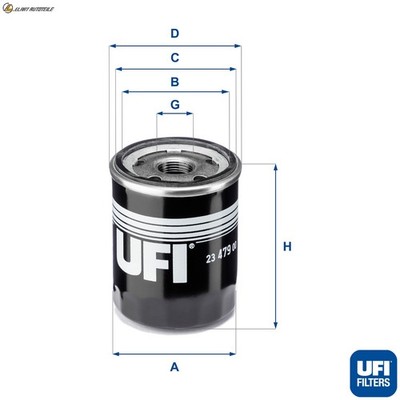 ÖLFILTER 23.479.00 FÜR MITSUBISHI MIRAGE/VI GALANT/FORTIS/VIII/Sportback COLT