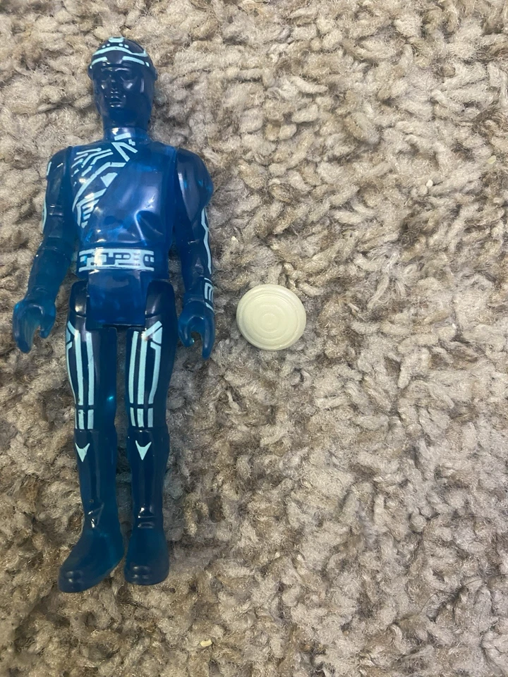 Figura de colección Flynn Tron con disco 100 % completa Walt Disney Tomy 1981 3,75" Foto 2 de 3