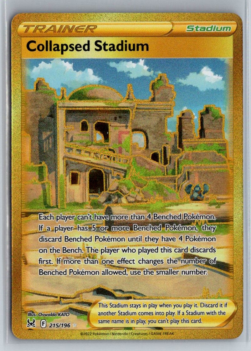Collapsed Stadium 215/196 Secret Rare Lost Origin Pokemon Holo Near Mint