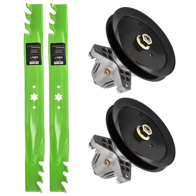 Deck Spindles & Toothed Blades Kit for Cub Cadet LTX1045 LTX1046 LTX1042