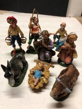 Lotto di 8 Statuine  presepe Vintage  IN OTTIME CONDIZIONI