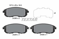 Textar Bremsbelagsatz, Scheibenbremse 2428001 Passend FüR Fiat