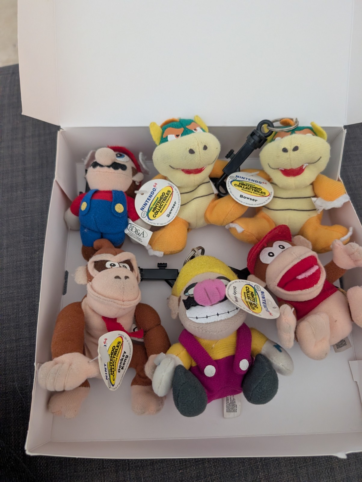 Porte-clés Nintendo 64 Vintage 1997 BD&A Lot Rétrogaming Mario Wario